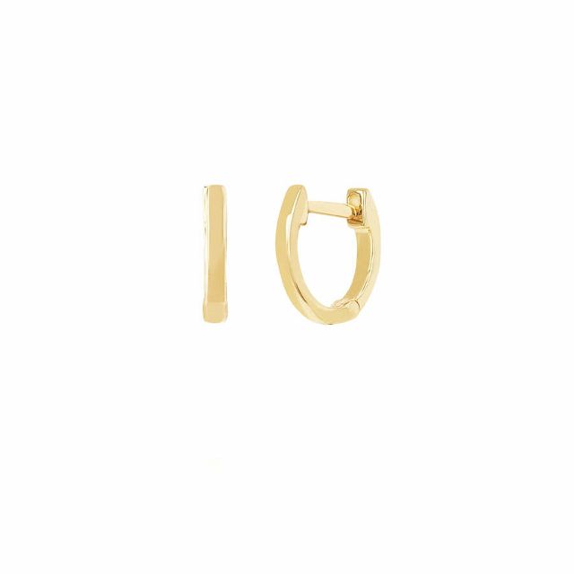 MINI 14 - carat yellow gold single huggie earring