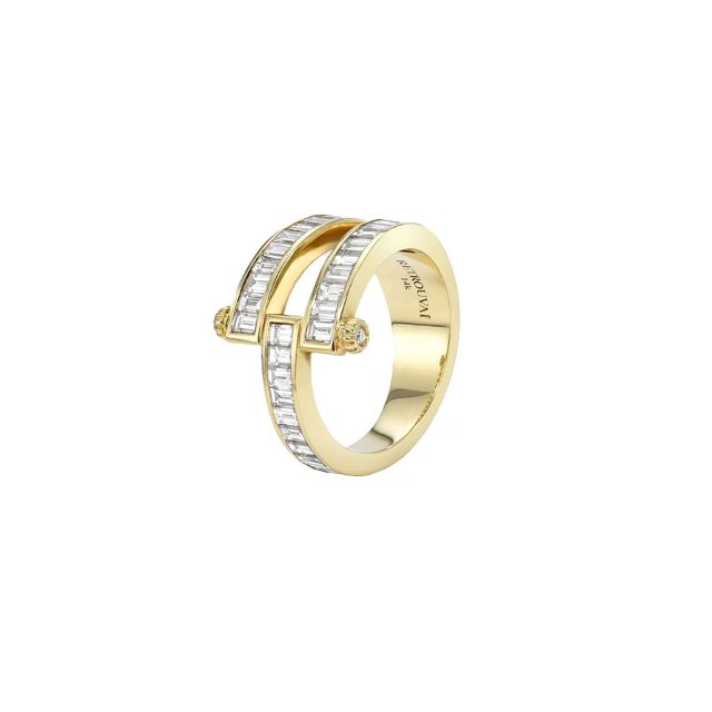 MAGNA baguette diamond ring