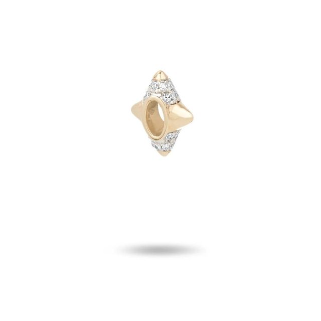 DIAMOND 4 SPIKE 14 - carat gold mini bead