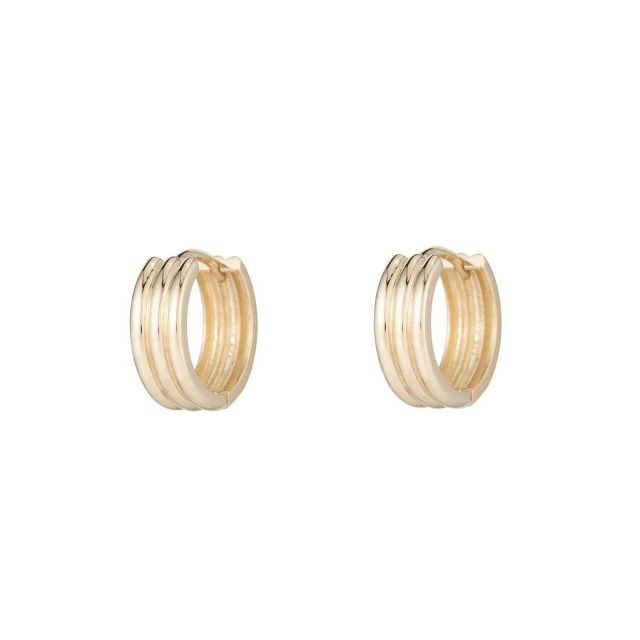 TRIPTYCH 14-carat gold hoop earrings
