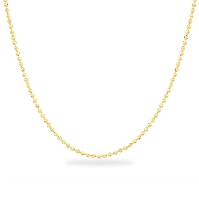 STANLEY 14-carat gold 2.5mm beaded ball chain
