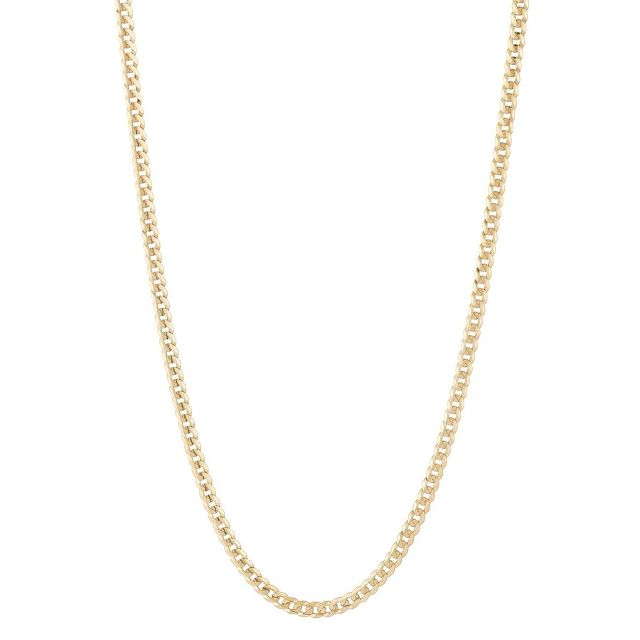3MM FACETED CUBAN 14-carat gold chain