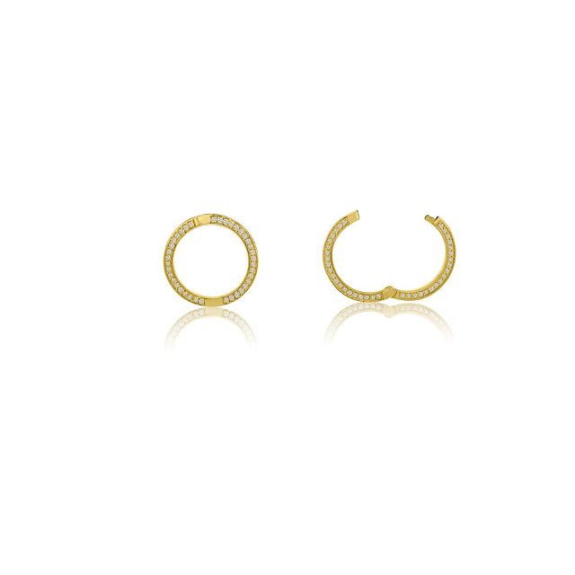 DOUBLE SIDED ROUND DIAMOND 14-carat gold connector