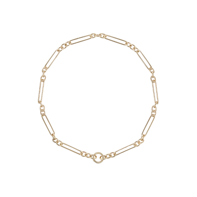 TROMBONE LINK 14-carat gold necklace