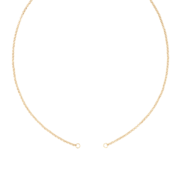 OPEN-ENDED ROLO 9-carat solid gold chain