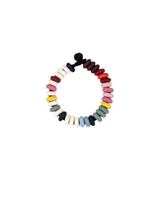 BIG BEAD CARNIVAL  sterling silver and enamel bracelet