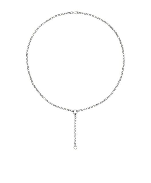 ROLO CHAIN LARIAT sterling silver necklace