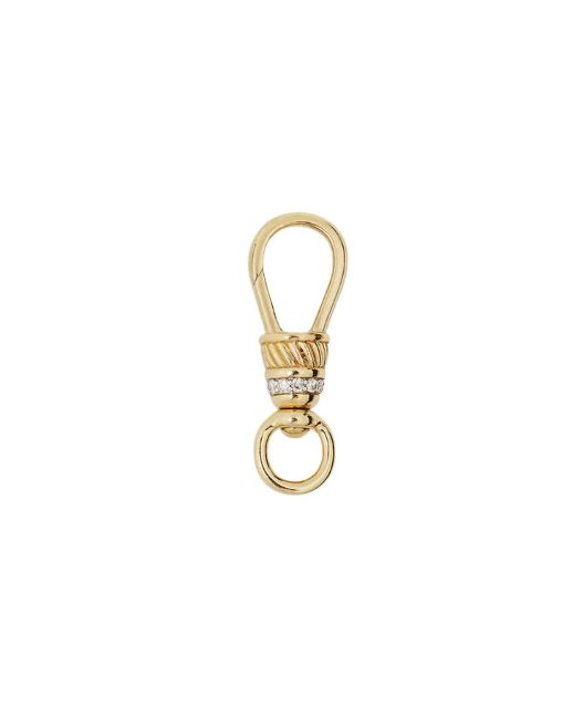 DIAMOND ALBERT CLIP 14-carat gold connector/charm holder