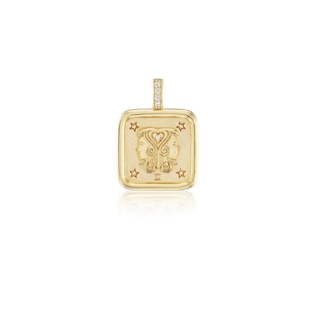 MINI ZODIAC 18 - carat gold and diamond pendant