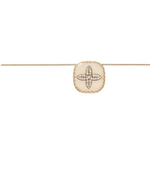 BOWIE diamond and pink gold necklace