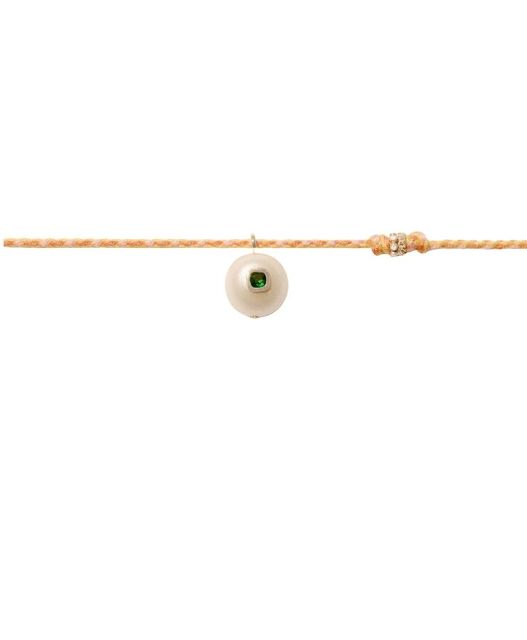 EDDIE diopside, diamond and pearl necklace