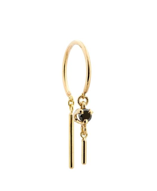 BLACK DIAMOND BABY CHIME 14-carat gold single earring
