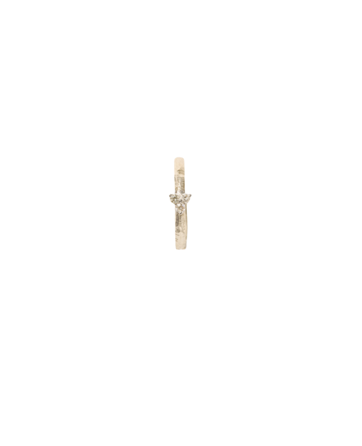 GABY No2 yellow gold and diamond single hoop earring