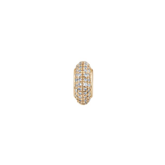 PAVE DIAMOND 14-carat gold rondelle bead