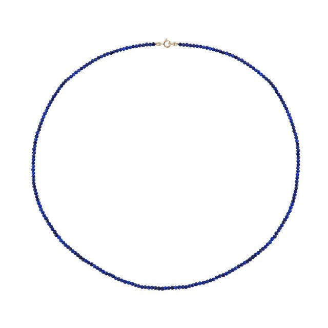 PETITE LAPIS beaded 14-carat gold necklace