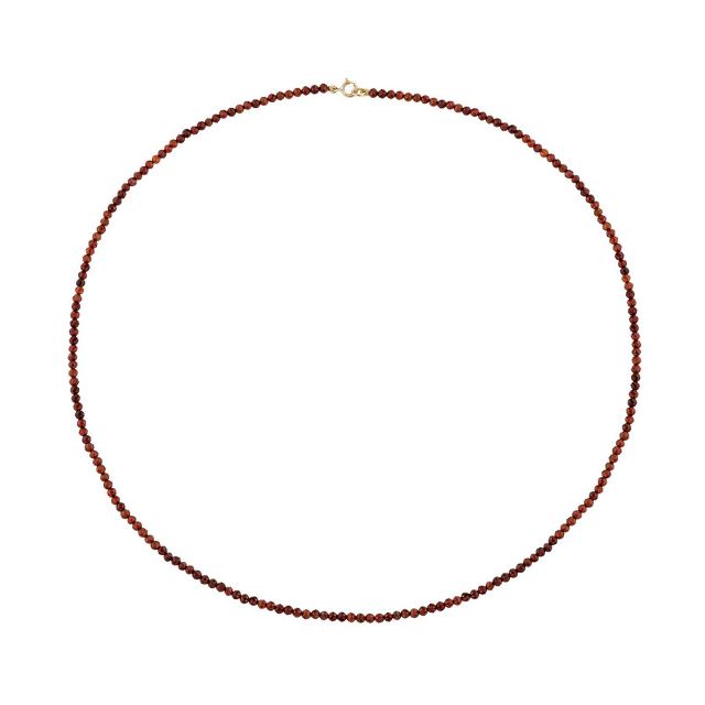 PETITE GARNET beaded 14-carat gold necklace