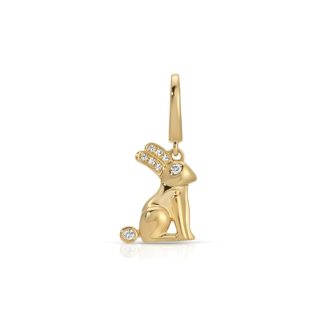 DIAMOND BUNNY 14-carat gold charm