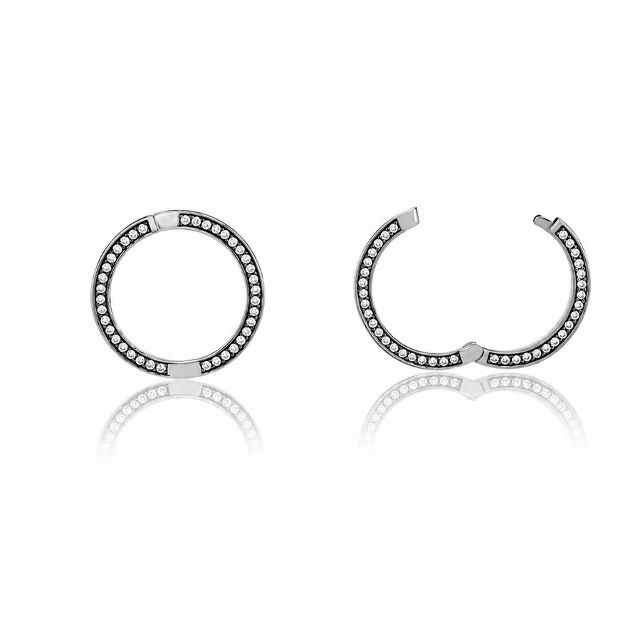 DOUBLE SIDED ROUND DIAMOND 14-carat white gold connector