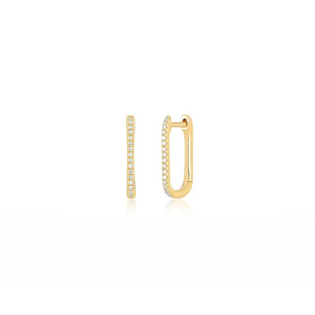 DIAMOND LOLA 14 - carat gold hoop earrings