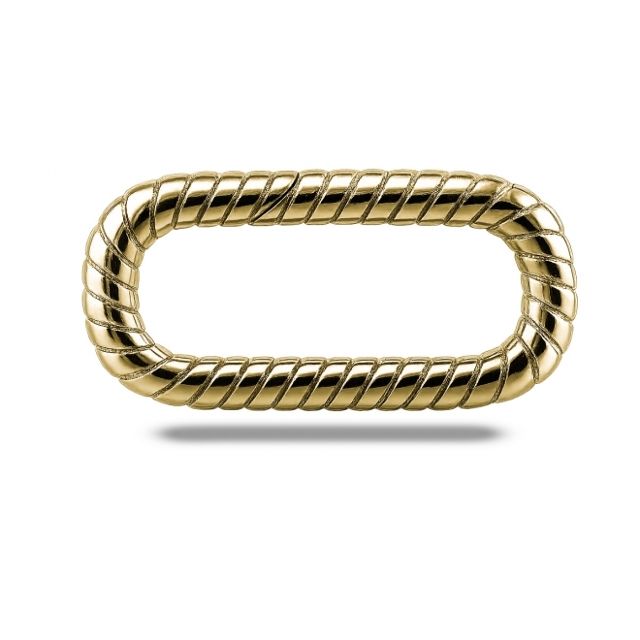 TWISTED PAPERCLIP 9-carat gold connector