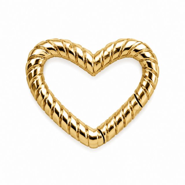 TWISTED HEART 9-carat gold connector