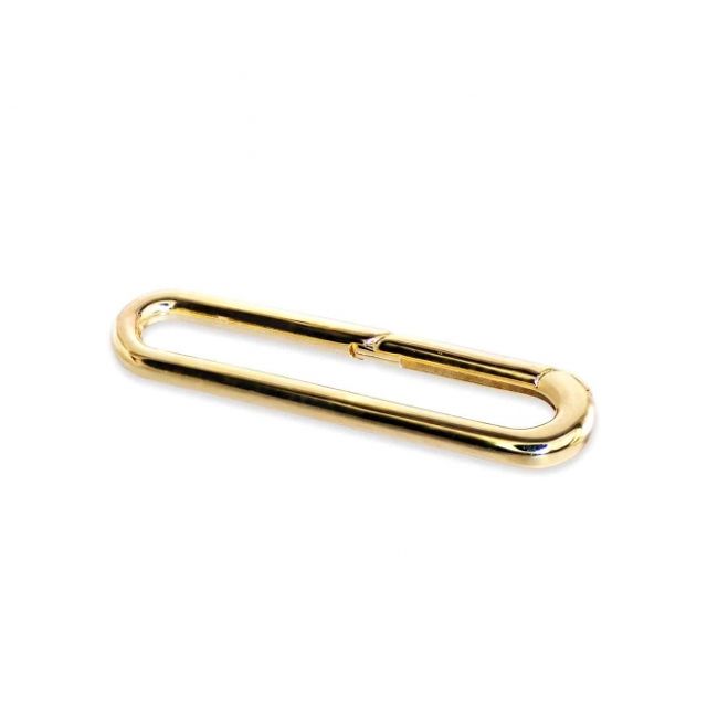 LONG PAPERCLIP 9-carat gold connector
