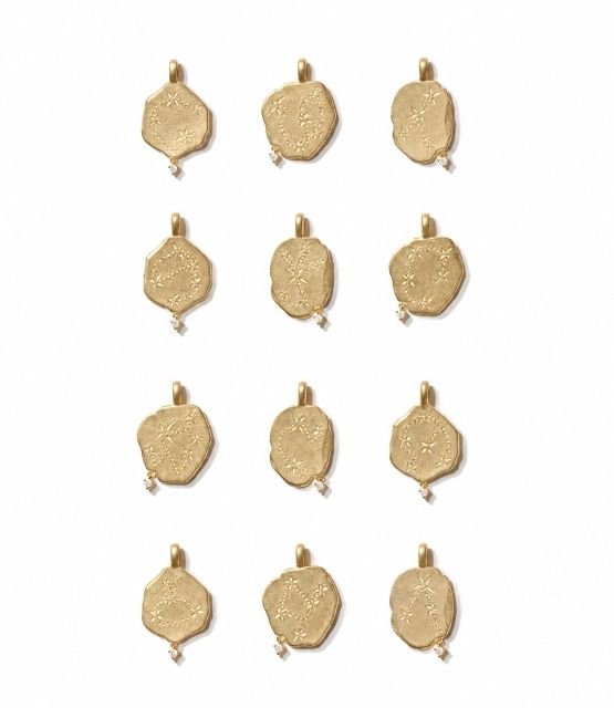 CONSTELLATION diamond and yellow gold charm