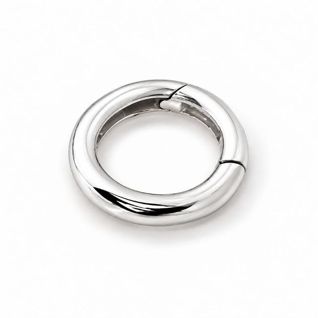 CLASSIC ROUND 9-carat white gold connector